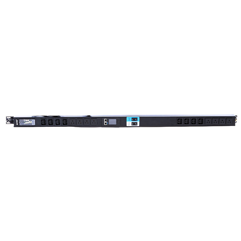 16 stopcontacten IEC C13 C19 en US stopcontacten 1,5U vloeibare magnetische stroomonderbreker verticale TCP/IP smart rack PDU