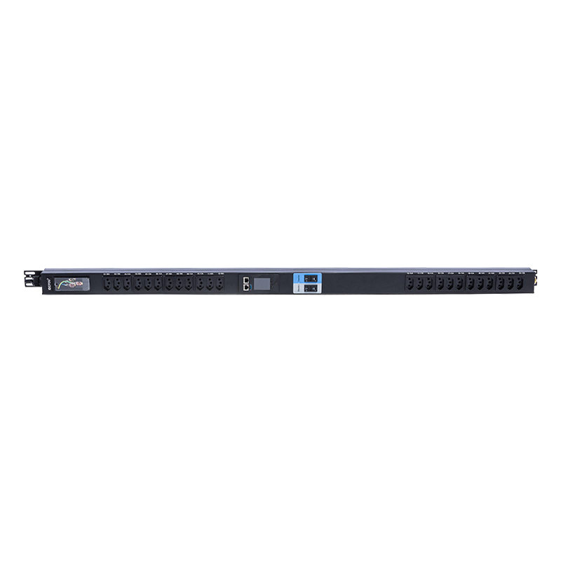 Brazilië Sockets 24 Outlets 1.5U Vloeibare magnetische stroomonderbreker Verticale TCP/IP smart Rack PDU