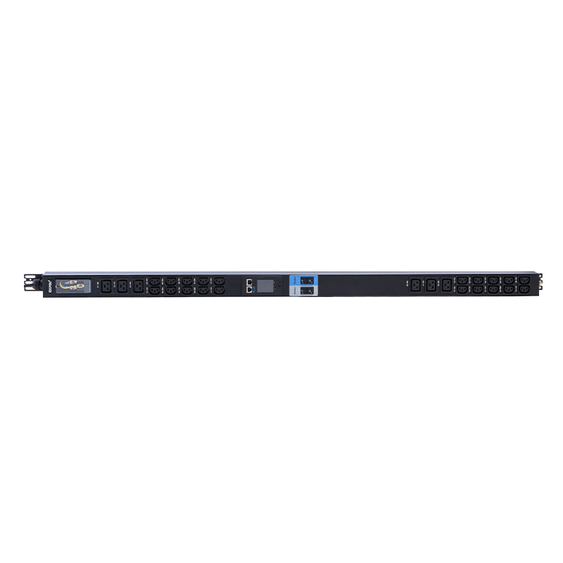 TCP/IP Intelligent Rek PDU 26 Uitgangen IEC C13 /C19 1.5U Vloeibare magnetische stroomonderbreker Verticaal