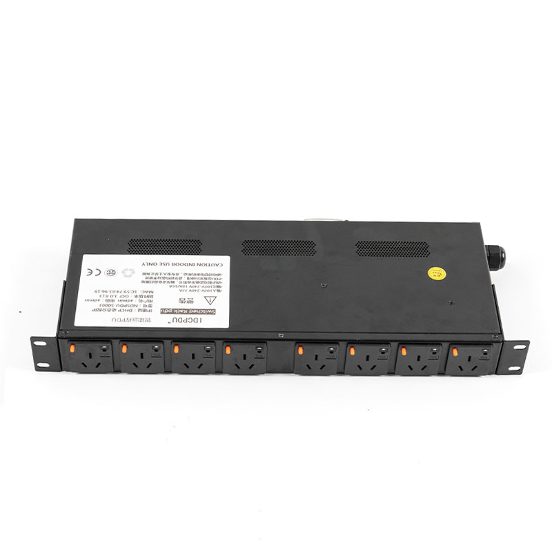 Horizontale TCP/IP-sensorbreker met 8 uitgangen eco Smart Rack Pdu 1U