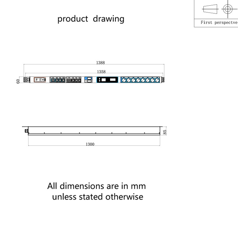 Hydraulisch magnetisch circuit Verticale TCP/IP-sensor met 16 uitgangen eco Smart Rack Pdu