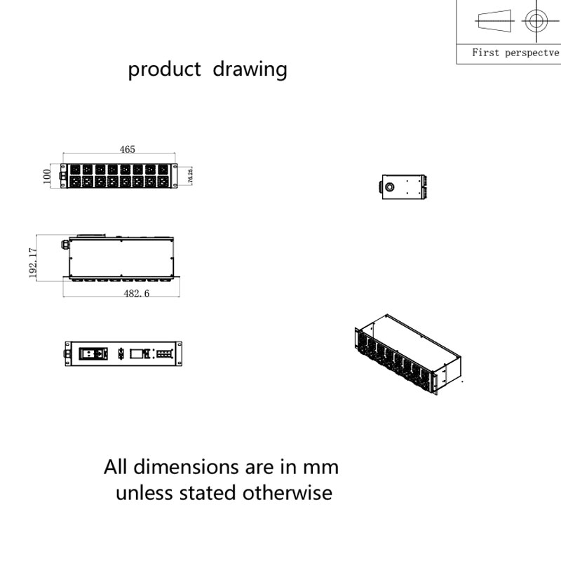 16-uitgang C13 C19 2U verticale TCP/IP-sensorbreker eco Smart Rack Pdu