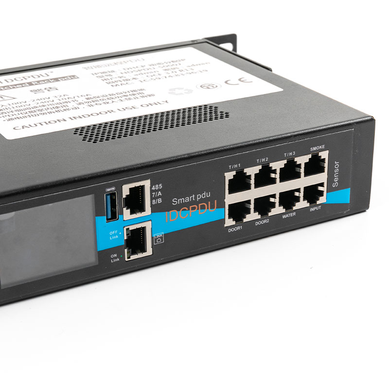 Horizontale TCP/IP-sensorbreker met 8 uitgangen eco Smart Rack Pdu 1U