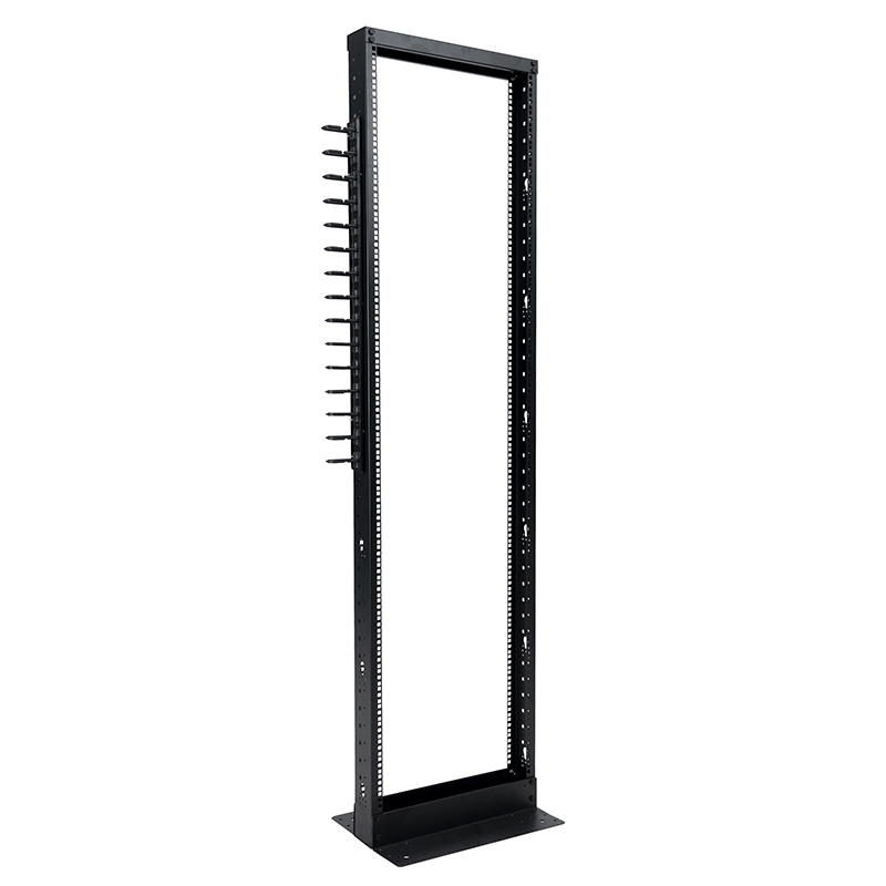 Open rack met 2 stijlen, zwart 18U-47U