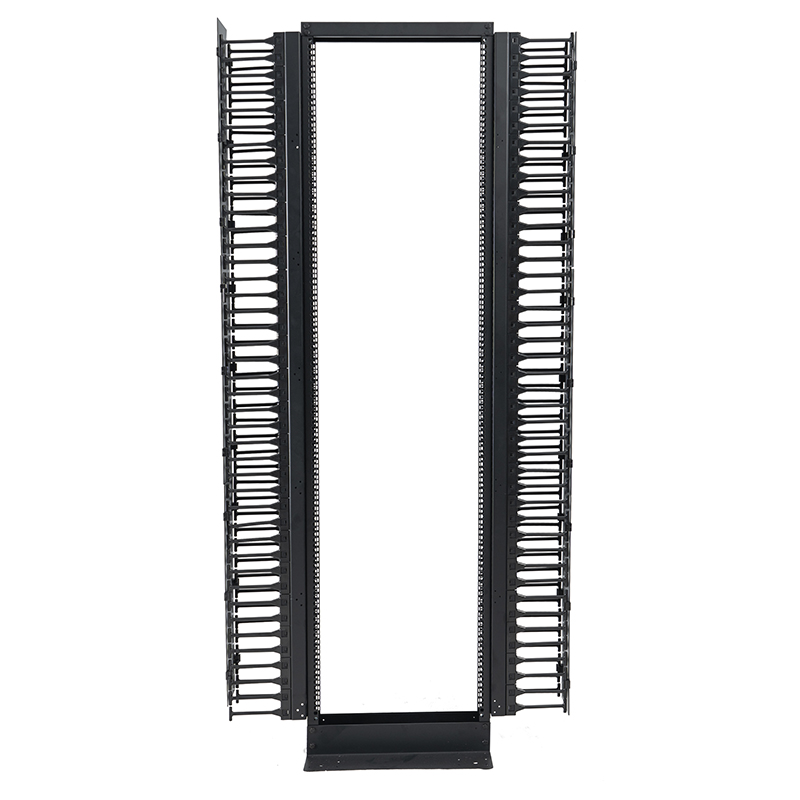 Open rack met 2 stijlen, zwart 18U-47U