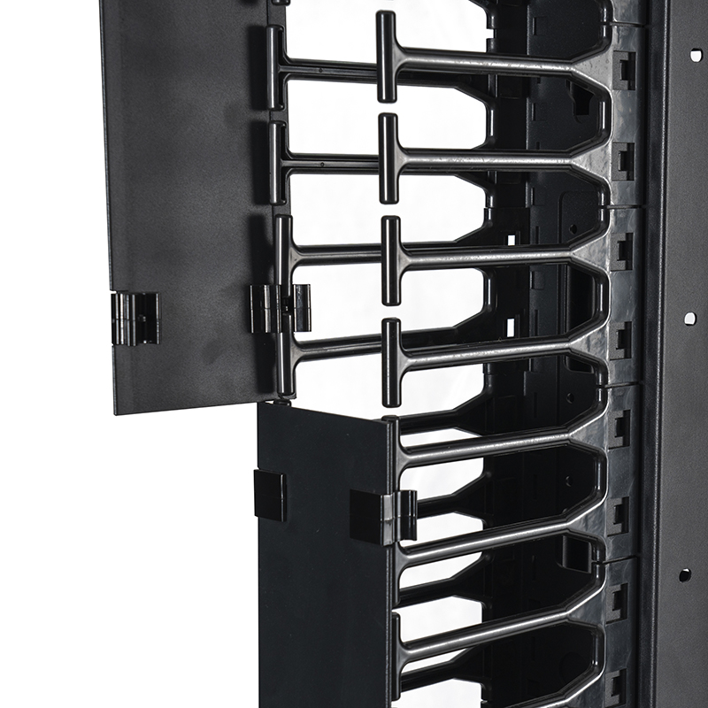 Verstelbaar open rack met 4 stijlen, zwart 18U-47U