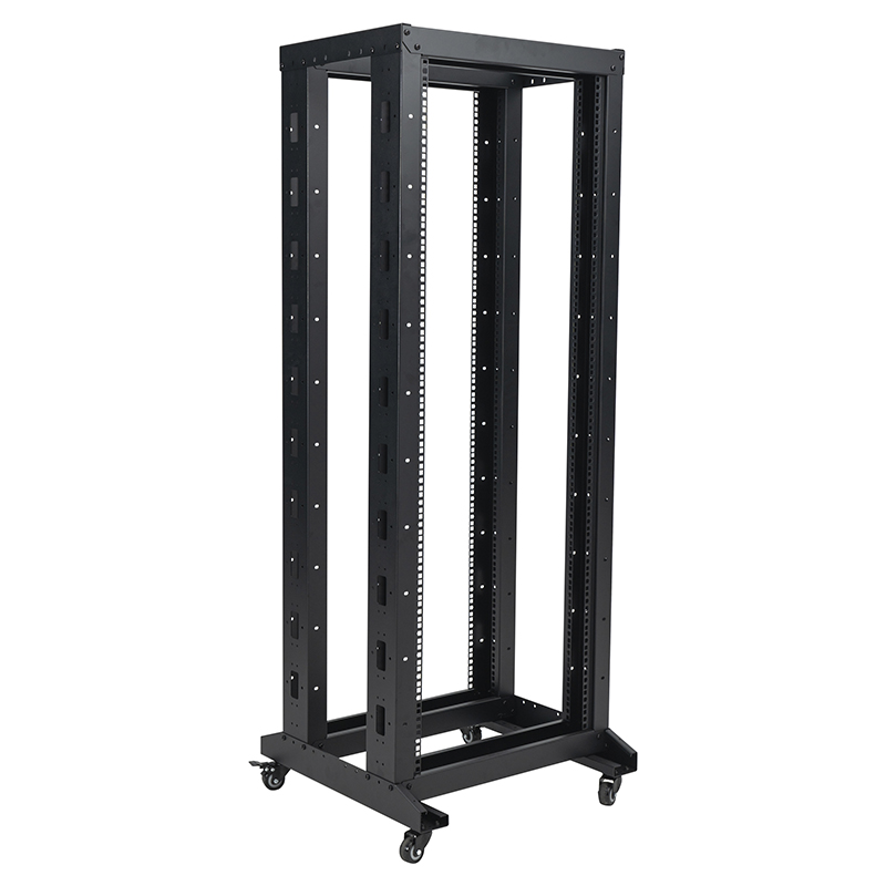 Verstelbaar serverrack met 4 stijlen, zwart 18U-47U